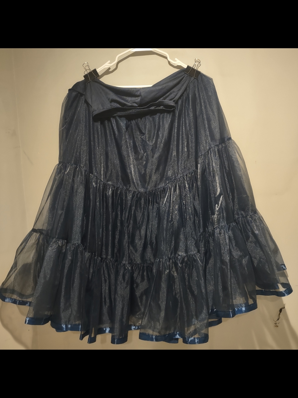 Women's Navy Blue Tiered Tulle XXL Petticoat
